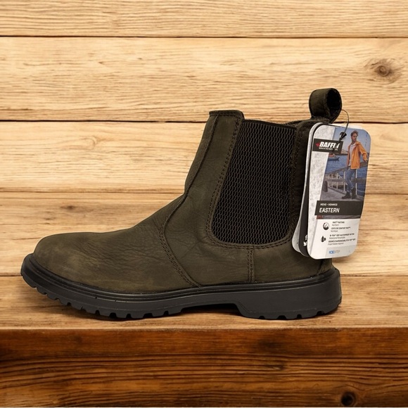 Baffin Other - 🆕 NWT Baffin Eastern Chelsea Boots Mens Brown Leather Waterproof Slip Resistant